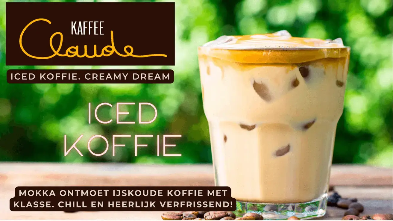 Een huisgemaakte Ice Coffee nu bij kaffee claude.
