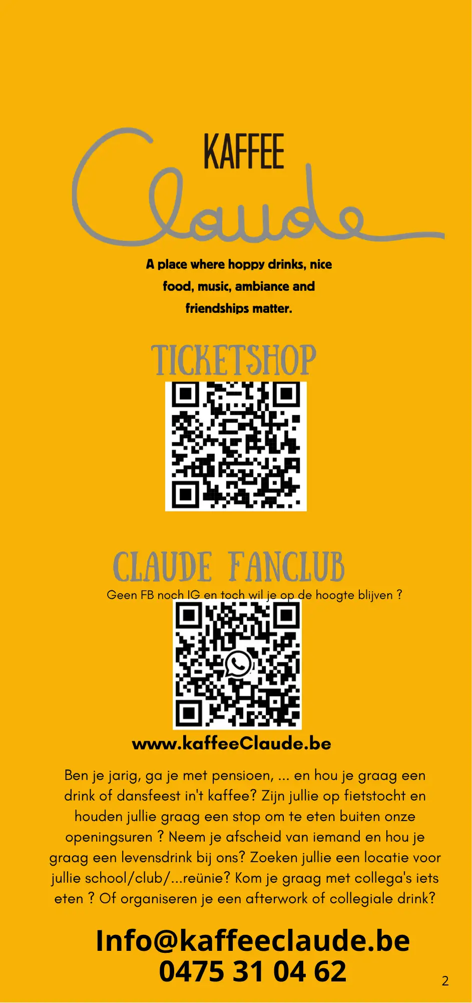 De tweede pagina van het Jaaroverzicht van Claude